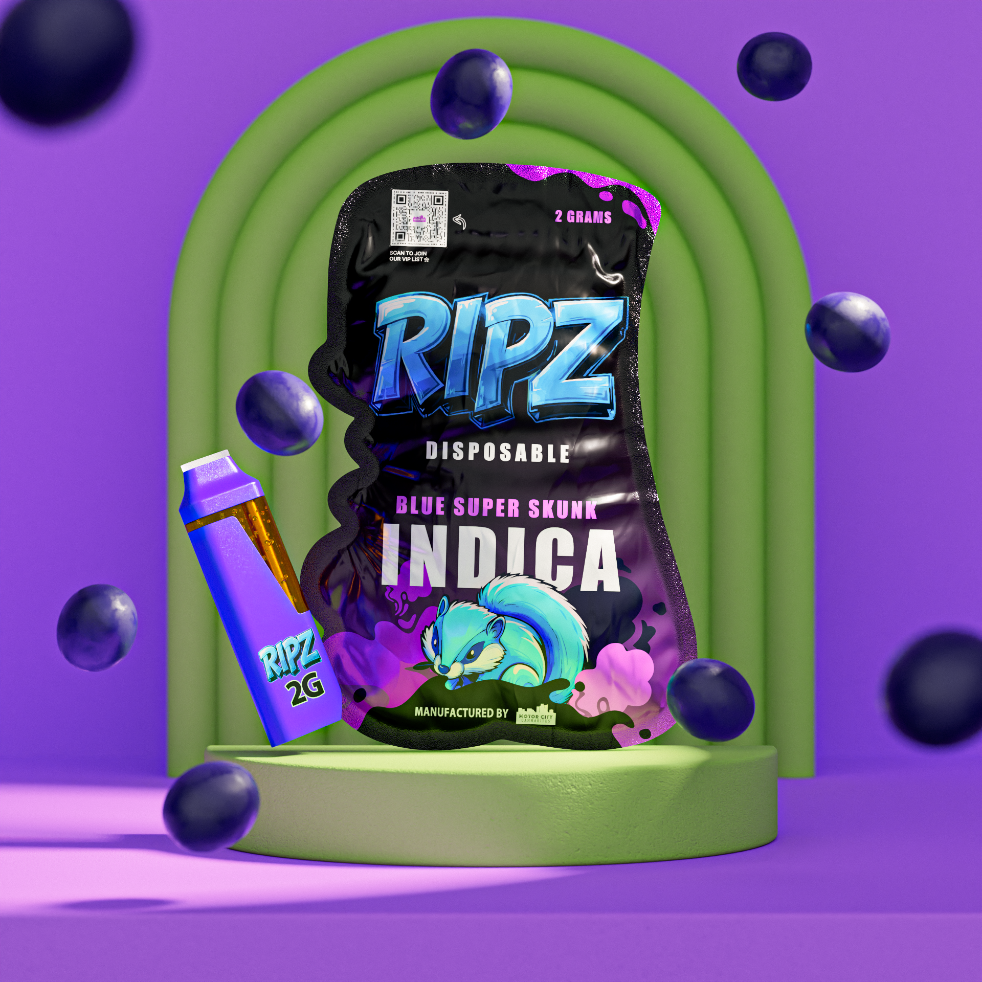 Ripz Blue Super Skunk | Premium 2g Disposable | Ripz Disposable