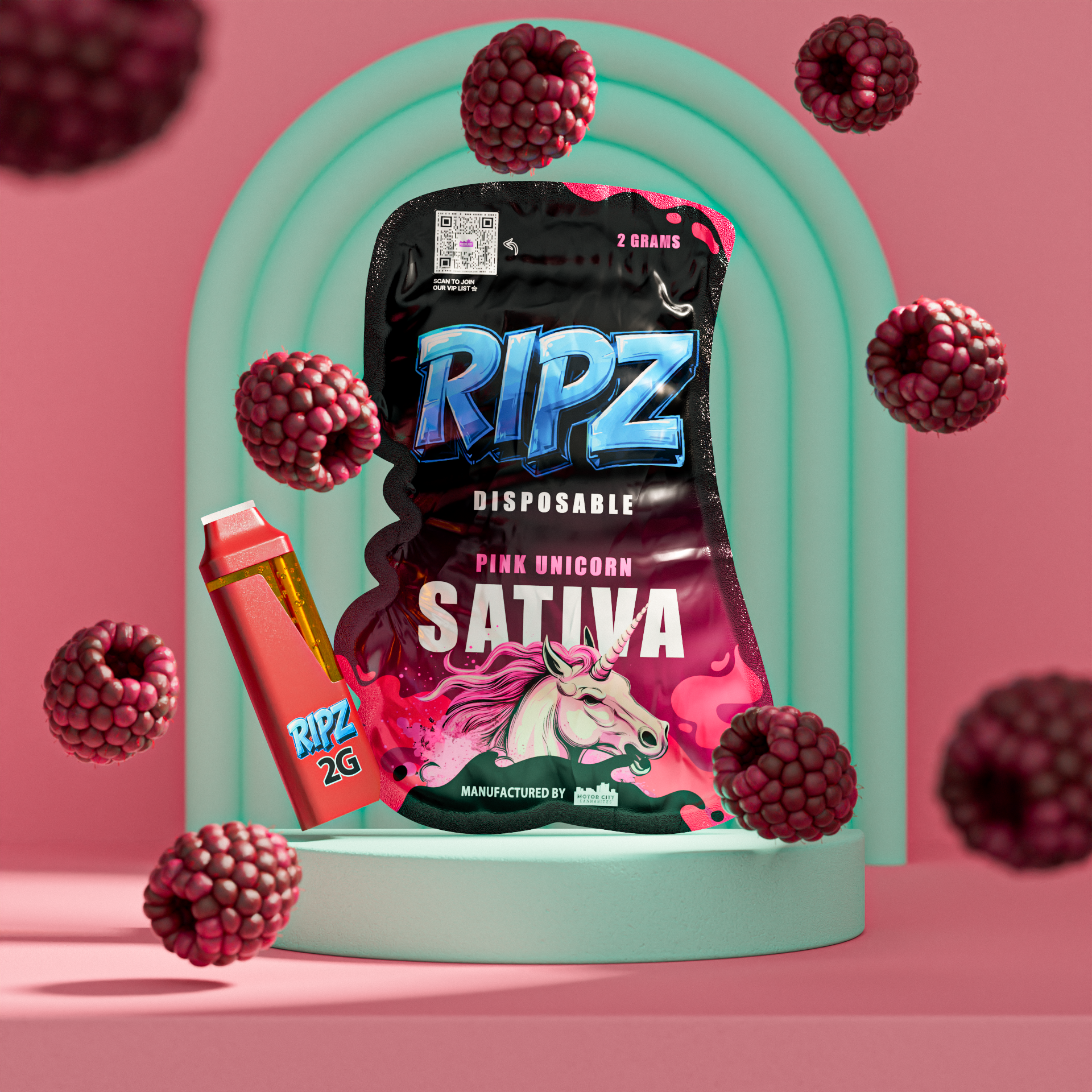 Ripz Pink Unicorn | Premium 2g Disposable | Ripz Disposable