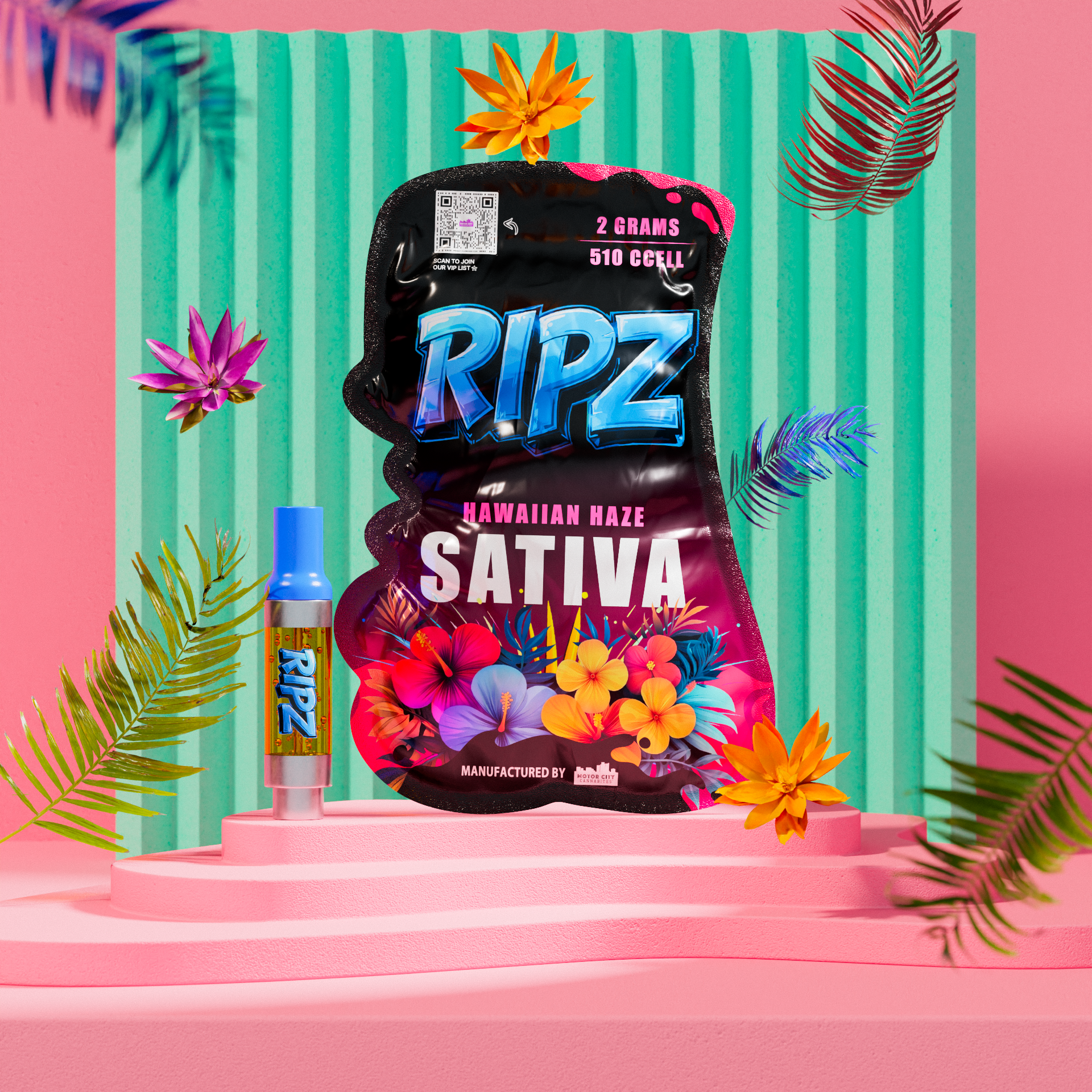 Ripz Hawaiian Haze | Premium 2g Cart | Ripz 2g Carts