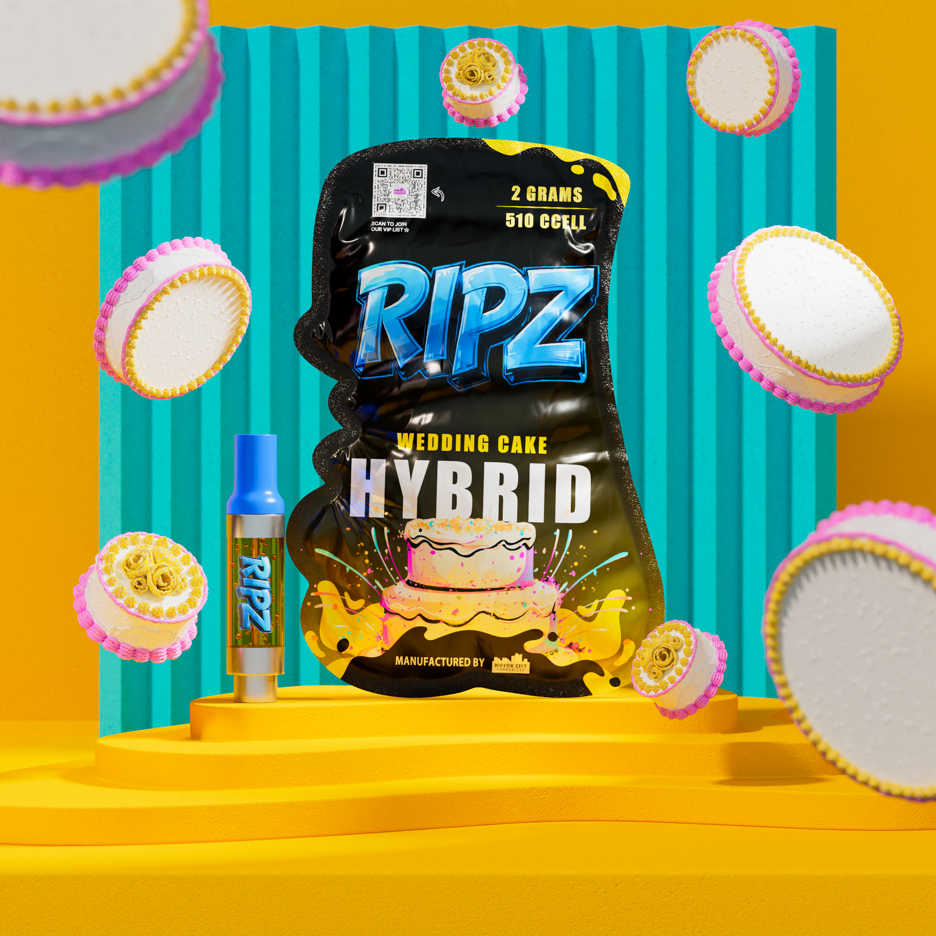 Ripz Wedding Cake | Premium 2g Cart | Ripz 2g Disposable